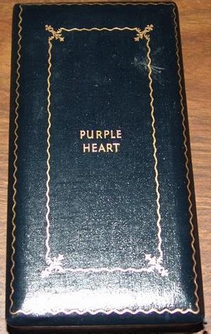 Type 1 USN USMC Purple Heart History Under Glass