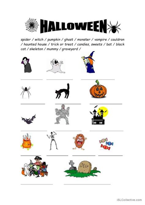 31 Halloween Vocabulary English Esl Worksheets Pdf And Doc