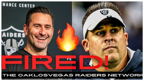 Raiders BREAKING NEWS Josh McDaniels Dave Ziegler FIRED YouTube