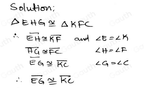 Solved Ehg≌ Kfc Which Is A True Statement Math