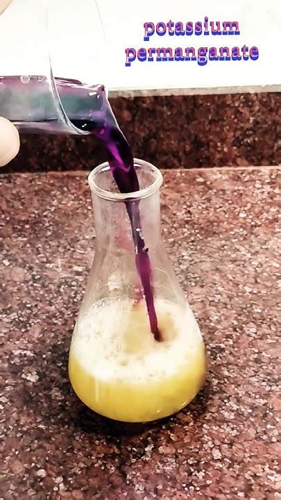 Hydrogen Peroxide Vs Potassium Permanganateelephant Toothpaste Shortsscienceexperiment