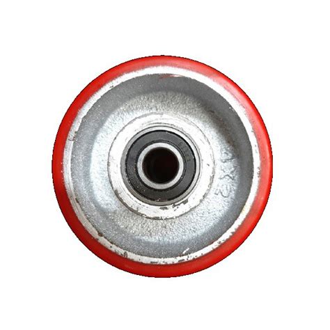 Jual Roda Caster Troli Troly Pu Merah Inch Heavy Duty Wheel Only