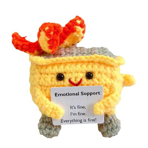 Crochet Dumpster Fire Handmade Crochet Emotional Support Dumpster