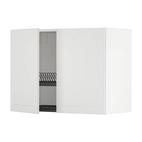 Metod Wall Cabinet W Dish Drainer2 Doors Whitestensund White 80x37x60 Cm Ikea