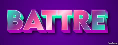 Battre Text Effect and Logo Design Word