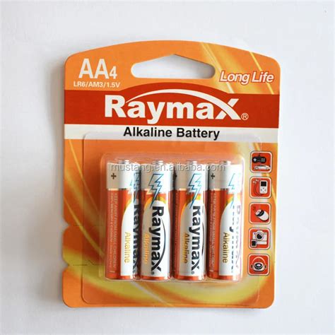 China High Quality 15v Lr6 Aa Raymax Long Life Alkaline Batteries Alcalin Batteries For Remote