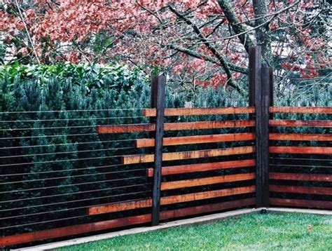 40 Creative Garden Fence Decoration Ideas | Modern fence, Fence design, Modern fence design