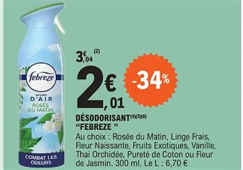 Promo D Sodorisant Febreze Chez E Leclerc Icatalogue Fr