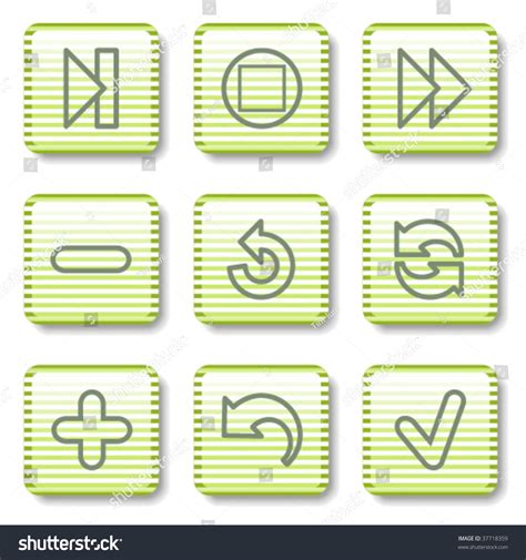 Green Button With Icon 29 Stock Vector Illustration 37718359 : Shutterstock