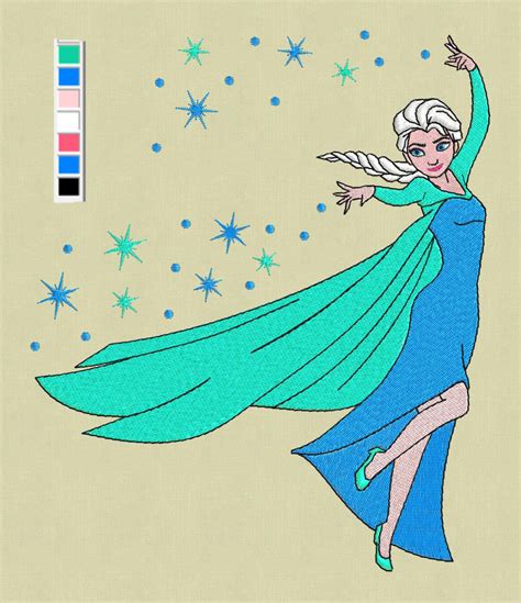 Embroidery Design Elsa Frozen X Hoop Pes Hus Jef Etsy