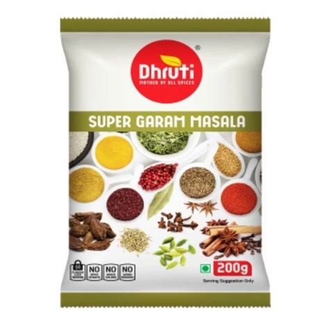 200g Dhruti Super Garam Masala Powder At 38 Pack Garam Masala In