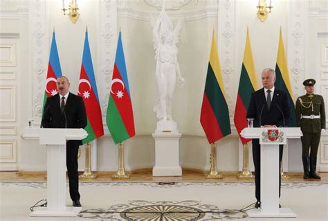 Azerbaijani And Lithuanian Presidents Make Press Statements Menafn Com