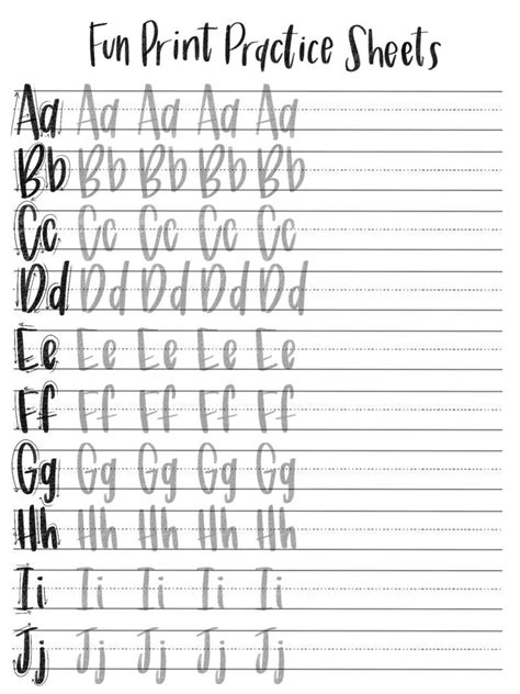 Plantillas Imprimibles Para Practicar Lettering Pdf Cursive Alphabet