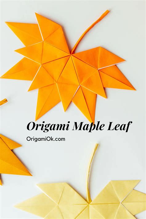 How To Fold An Origami Maple Leaf Origamiok