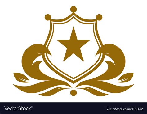 Star king shields guard protection logo icon Vector Image