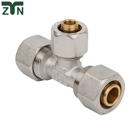 China Manufacturer Brass Pipe Hose Fitting Equal Male Tee Compression