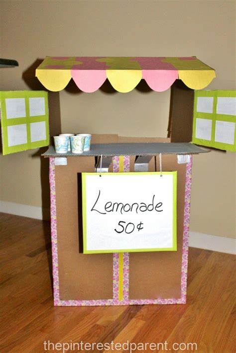 Cardboard Lemonade Stand – The Pinterested Parent