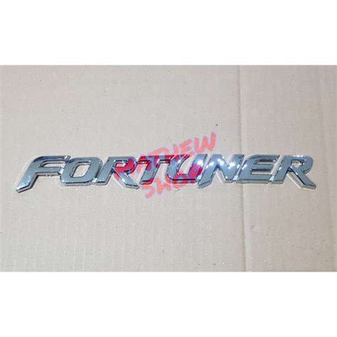 Jual Emblem Logo Tulisan Belakang Mobil Toyota Fortuner Chrome Di