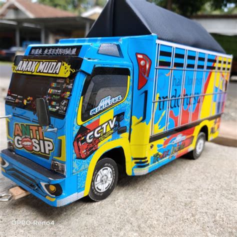 Jual Miniatur Truk Oleng Remot Anti Gosip Full Lampu Terpal Shopee