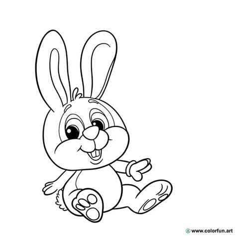 Coloriage D Un Lapin Rigolo T L Charger Ou Imprimer Gratuitement