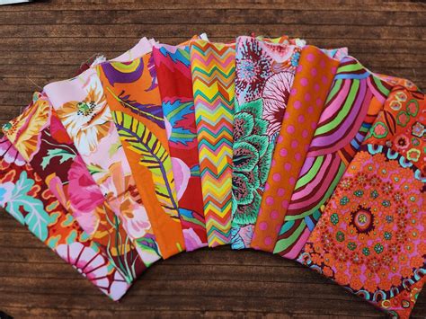 Orange And Pink Kaffe By Kaffe Fassett Collective For Freespirit Fabrics 10 Piece Half Yard