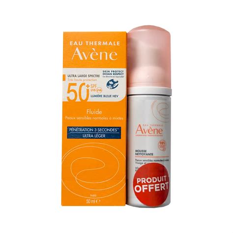 Avene Pack Fluide Solaire Ultra Leger Ecran Spf Ml Mousse