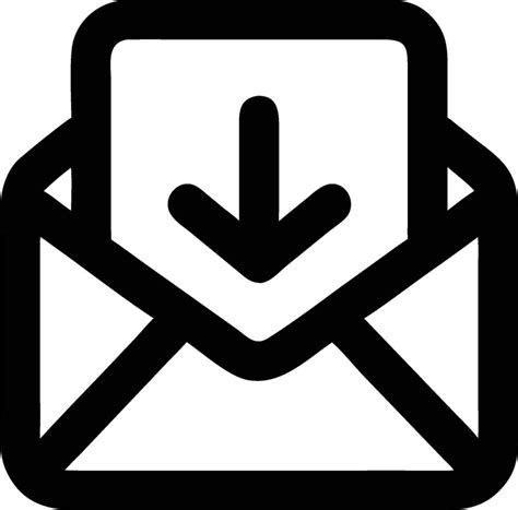 Email Icon With Arrow Pointing Down Vector Art At Vecteezy