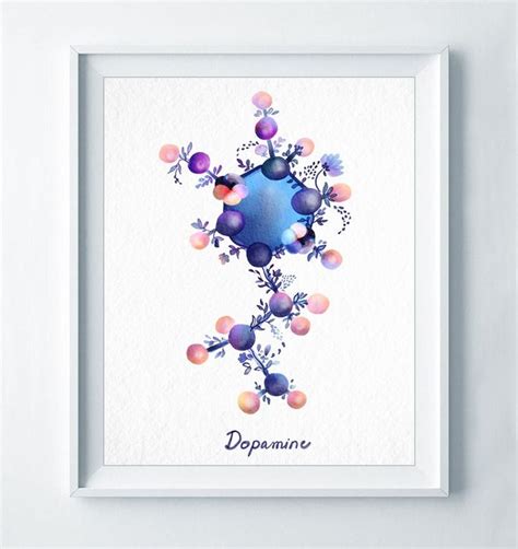 Dopamine Print Art Poster Wall Art Happy Hormones Watercolor Nurse Gift