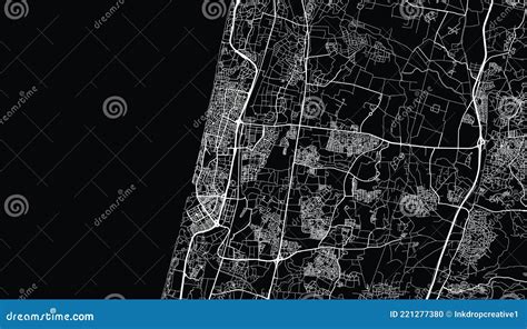 Urban Vector City Map of Netanya, Israel, Middle East Stock Vector ...