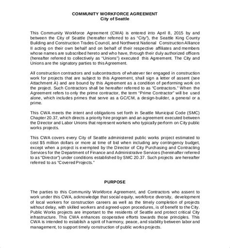 Workforce Agreement Format How To Create PDF