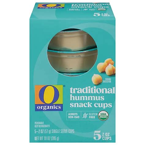 O Organic Traditional Hummus Snack Cups 5 2 Oz Safeway