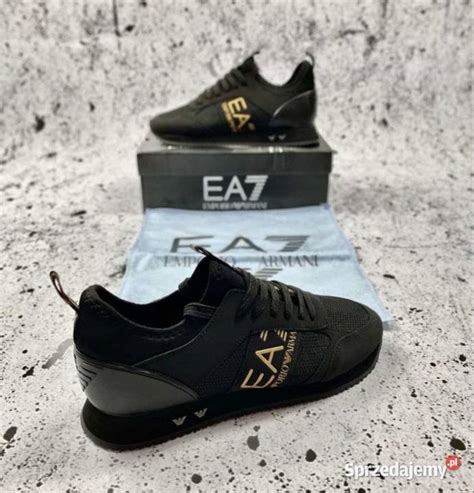 Buty EA7 Emporio Armani - czarne że złotym napisem - okazja Chorzów ...