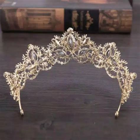 Mahkota Tiara Headpiece Crown Wedding Hijab Fesyen Wanita Aksesoris