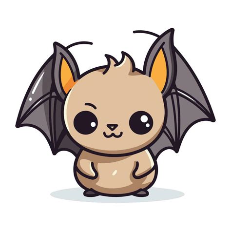 Cute Bat Cartoon Mascot Character. Vector Illustration. 33321586 Vector ...