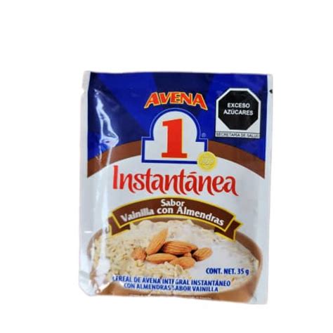 Cereal de avena integral instantáneo con almendras sabor vainilla Avena