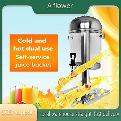 8l Stainless Steel Juice Dispenser Juice Dispenser With Ice Chamber Kitchenware Juice Dispenser