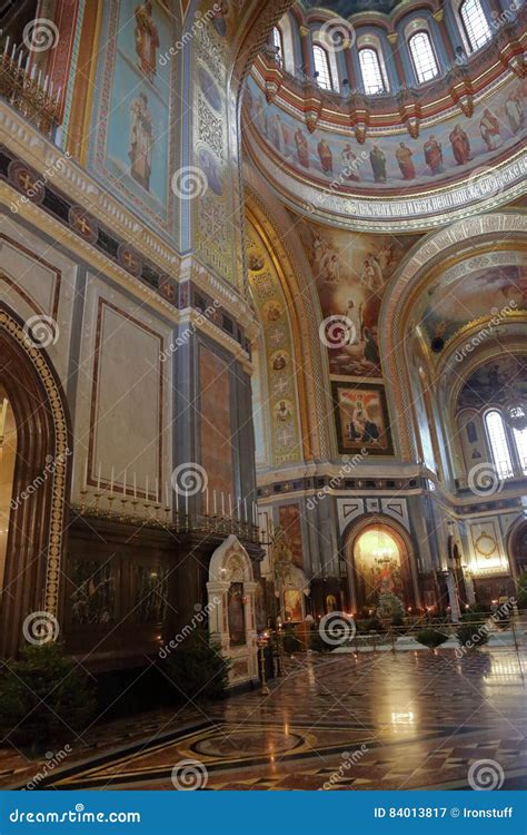 Interior of the Cathedral of Christ the Savior in Moscow Editorial Photography - Image of ...