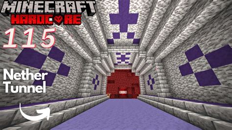 I Built An Insane Nether Tunnel In Minecraft Hardcore Youtube