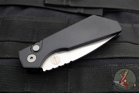 Protech Pro Strider Pt Solid Black Body Stonewash Magnacut Steel Bl