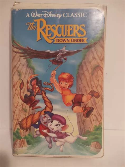 THE RESCUERS DOWN Under Walt Disney Classic VHS Tape 1991 Black Diamond