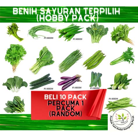 Biji Benih Sayur Sayuranbenih Sayur Pelbagaisawi Kangkung Timun Bayam