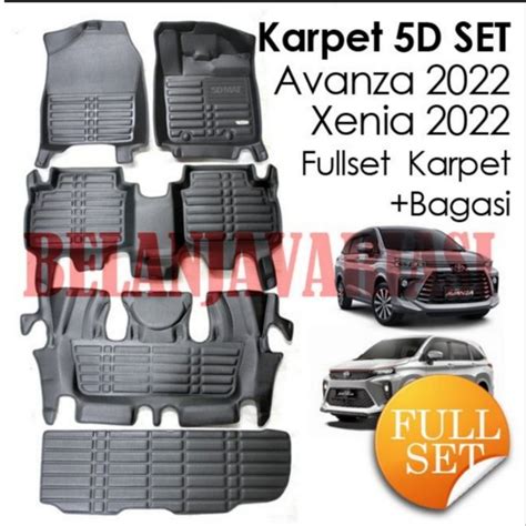 Jual Karpet 5D Toyota Avanza Veloz Xenia 2022 AT Daytona Full Set Di