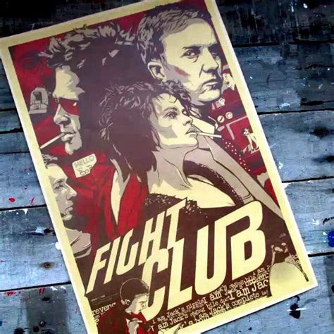 Vintage película clásica lucha Club póster Bar decoración del hogar