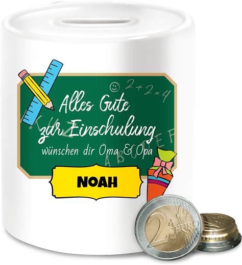 Amazon De Spardose Schulanfang Bedruckt Alles Gute Zur