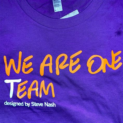 We Are One Team tee designed by Steve Nash - Kids + Adult Sizes