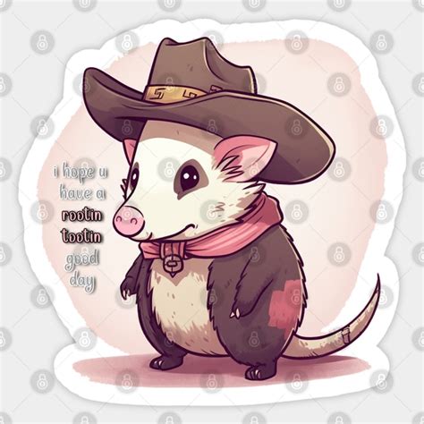 Have A Rootin Tootin Good Day Opossum Cowboy Rootin Tootin