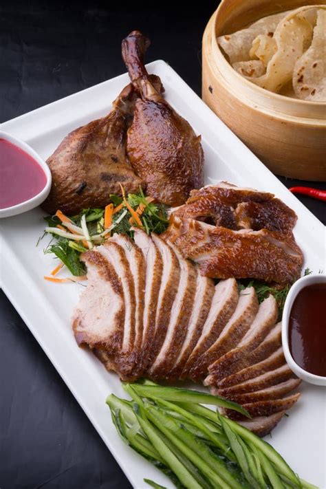 Peking Duck Chinese Dish Stock Photo Image Of Hoisin 132165098