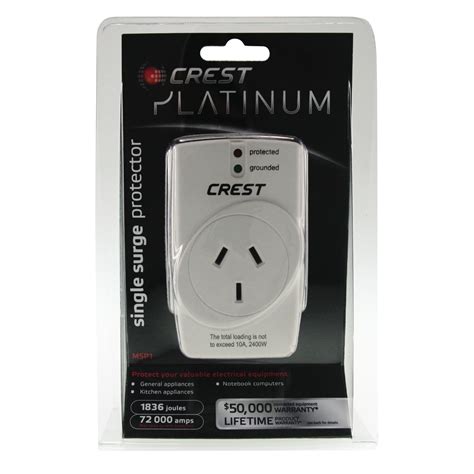 Crest Single Outlet Surge Protector At Mighty Ape Nz