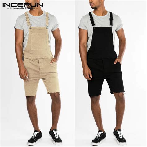 2019 Fashion Coveralls Summer Men S Jumpsuits Rompers Denim Overalls