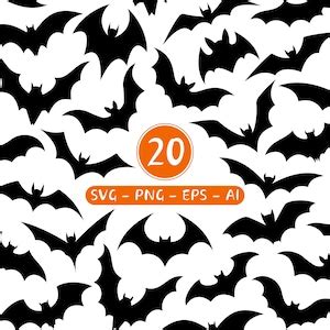 Halloween Bats Svg Bats Svg Bundle Vector Flying Bats Collection Clip